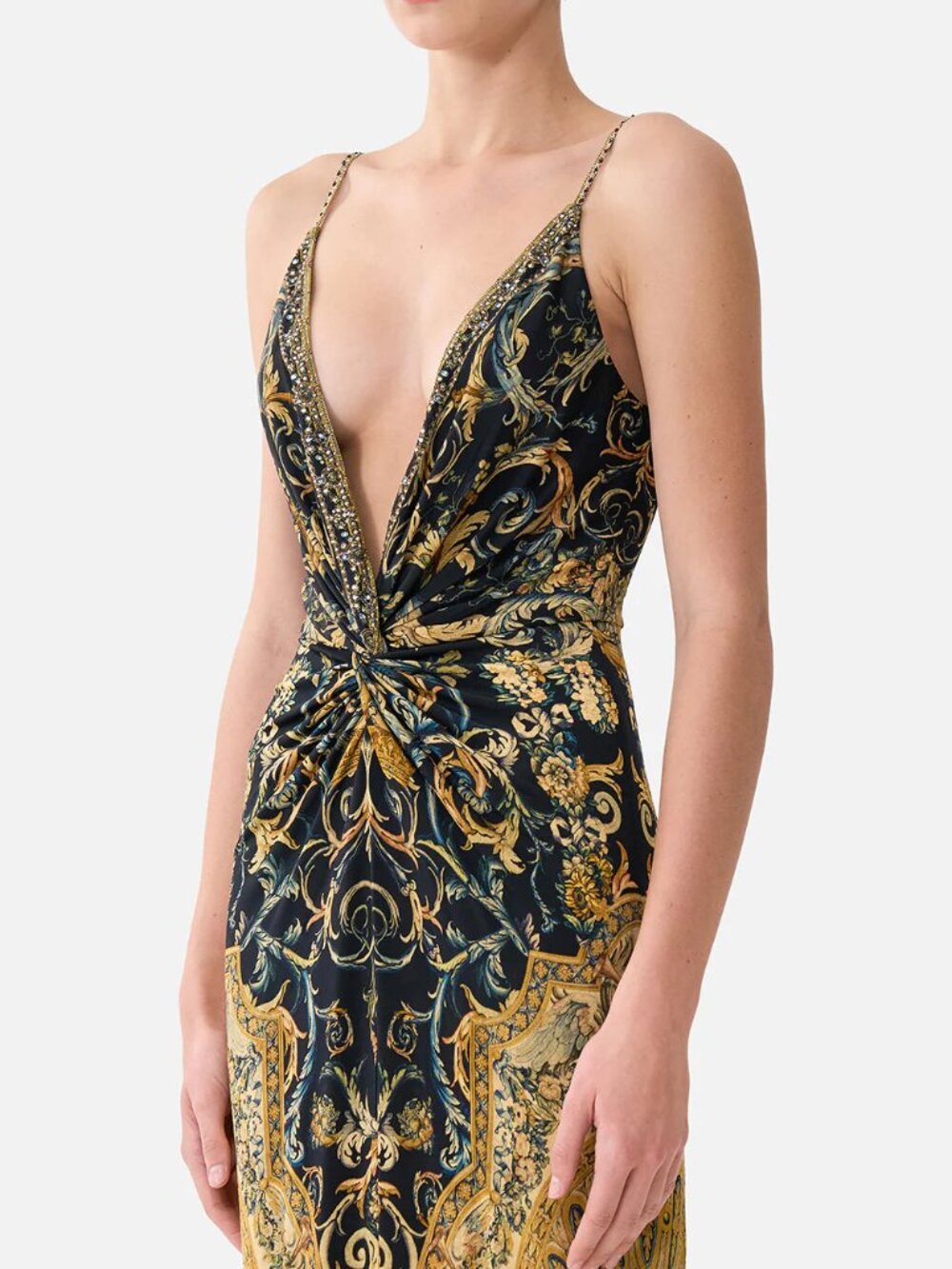Camilla & The Met strappy dress with twist front in Museum Memoirs - Picture 3 of 3